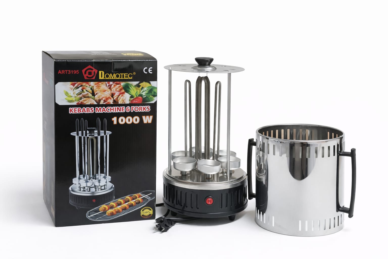 Elektrischer Kebabgrill 6 Spieße Edelstahl